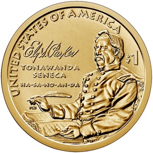 2022 1-dollar - P - Ely S Parker reverse